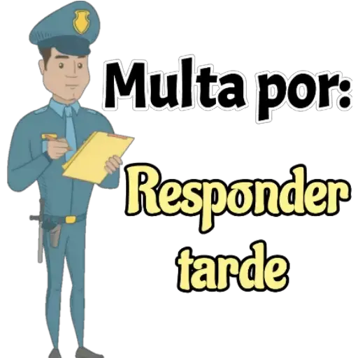 Figurinhas Multa para whatsapp