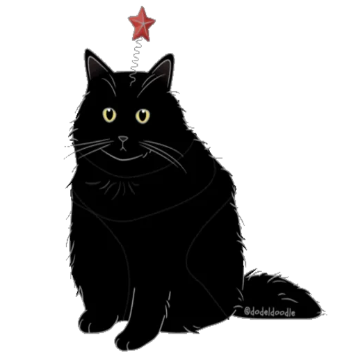 Figurinhas Gato preto natal para whatsapp