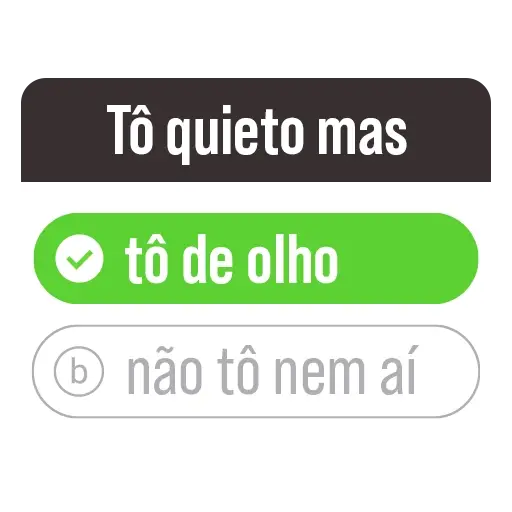 Figurinhas To quieto mas to de olho para whatsapp