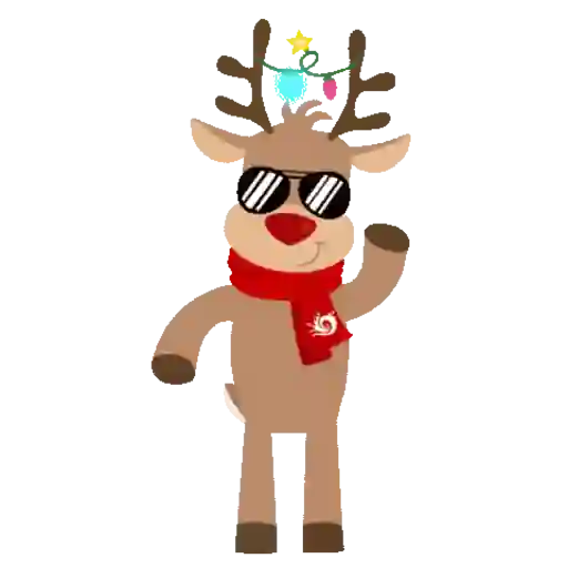 Figurinhas Rena papai noel para whatsapp