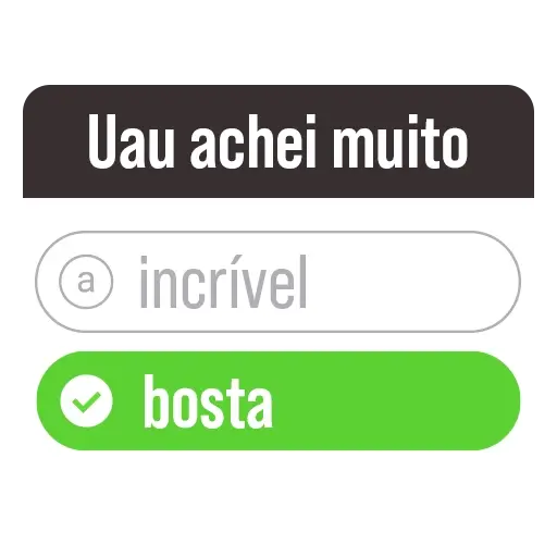 Figurinhas Uau achei muito bosta para whatsapp