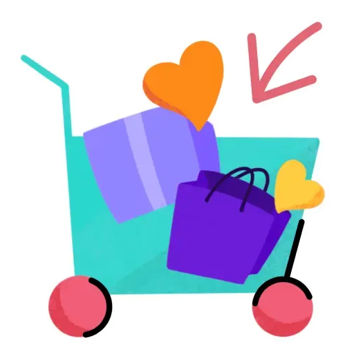 Figurinhas Carrinho de compras para whatsapp