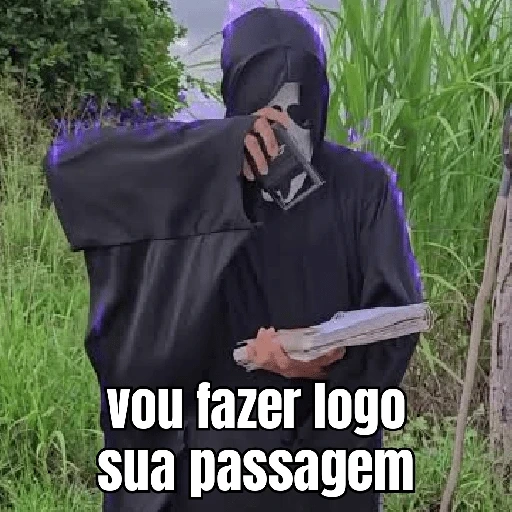 Figurinhas Vou logo fazer sua passagem para whatsapp